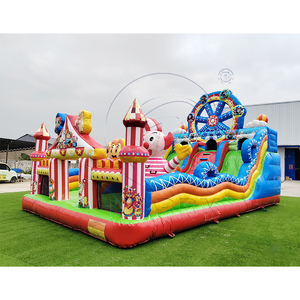2025 Popular Commercial Castle Kids <b>Inflatable</b> <b>Bouncer</b> Bounce House Playground Ferris Wheel Bouncy Castle for Party with Slide - Product Image 4