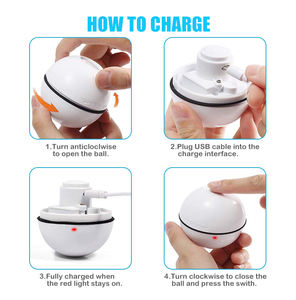 Giocattolo rotante automatico interattivo intelligente USB ricaricabile a sfera di rotolamento eco-friendly di 360 gradi per gatti in plastica - Product Image 6