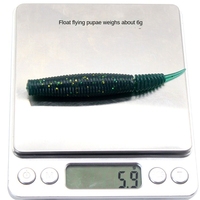 Leurre artificiel souple en PVC, leurre bionique 7,5g 10cm, coulant et flottant, simulant une pupée d'abeille pour la pêche au saumon en rivière et en ruisseau