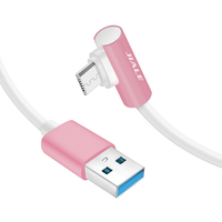 Câble USB en forme de L à 90 degrés, charge rapide 3A, pour jeux, USB C, Micro USB, cordon de charge de données