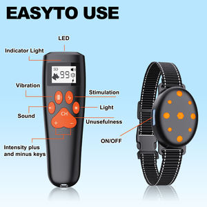 <span class=keywords><strong>Collar</strong></span> de entrenamiento electrónico recargable inteligente repelente de perros de plástico resistente al agua IP67 respetuoso con el medio ambiente personalizado - Product Image 2