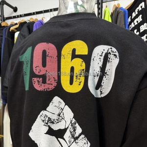 Custom Oversize Streetwear Dtg Print <b>Waffle</b> <b>Shirt</b> Crew Neck Cropped <b>Waffle</b> Knit Long Sleeve - Product Image 4