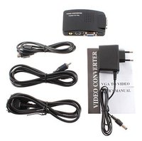 Convertisseur Pro RCA vers VGA AV vers VGA avec mise à l'échelle automatique et réduction du bruit pour CCTV/équipement éducatif