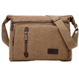 Bolsa de mensajero de un solo hombro para hombre con logotipo personalizado, bandolera de lona impermeable a la moda para viajar - Product Image 4