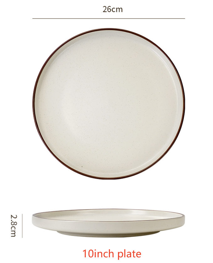 plato blanco de 10 pulgadas