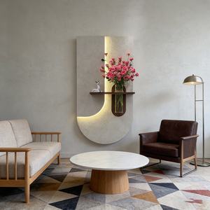 Peinture murale décorative 3D en relief personnalisée, calligraphie peinte à la main, peinture décorative pour porche, peinture en pierre de grès, peinture LED pour la décoration de la maison - Product Image 3