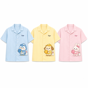 เสื้อโบว์ลิ่งมาสคอตชิบิแบบกำหนดเอง น่ารัก สไตล์การ์ตูนแนวสตรีท ทรงโอเวอร์ไซส์ สำหรับงานปาร์ตี้คลับ ปักโลโก้ตามสั่ง รับผลิตแบบ OEM ขายส่งจากโรงงาน - Product Image 1