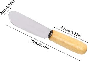 Couverts en acier inoxydable personnalisés spatule à beurre manche en bois couteau à fromage Dessert confiture épandeur grattoir petit déjeuner outil de cuisine - Product Image 3