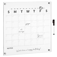 Calendrier hebdomadaire du tableau marqueur effaçable à sec en acrylique mural 2023