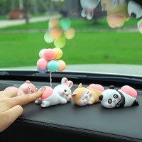 Figurine anti-stress mignonne en résine, modèle animal de dessin animé pour tableau de bord de voiture, unisexe, 5 à 7 ans