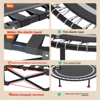 Trampoline pliable pour enfants Gaodeng, tapis rebondissant d'intérieur pour la maison, avec sangle de rebond épaissie et tube en acier renforcé