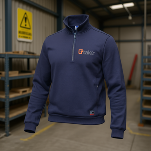 เสื้อสเวตเชิ้ต Felpa รุ่นปกติ สีดำ ไซส์ 2XL แบบซิป ¼ ตัว สำหรับใส่ทำงาน - Product Image 3