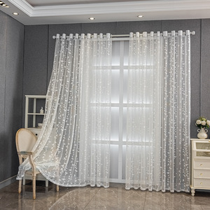 Rèm cửa voan ren trắng phong cách đồng quê Mỹ, chất liệu jacquard, dùng cho phòng khách, ban công, phòng ngủ - Product Image 2