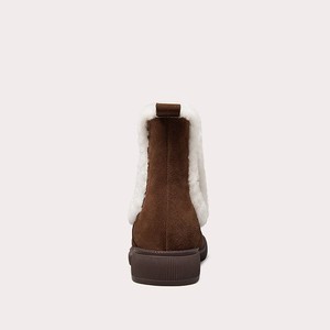 Scarpe da <span class=keywords><strong>donna</strong></span> in lana di agnello Lily Wei Agent Wanted, <span class=keywords><strong>stivali</strong></span> invernali con tacco spesso, caldi e molto eleganti, stivaletti da neve - Product Image 4