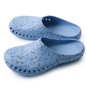 Operating Room Slippers Printed Surgical Shoes Perforated Breathable Non Slip For Nurses And Doctors Unisex Blue Cartoon Pattern - Product Image 2