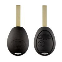 XNRKEY 2 Tombol Cangkang Kunci Fob untuk BMW Remote Car Key Case Cover untuk BMW Mini Cooper S R50 R53 Rover 75 Pengganti Bilah Kunci Belum Terpotong