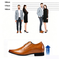 Chaussures de ville élégantes pour hommes en cuir véritable, rehaussantes de 8 cm, durables, pour affaires et mariage, vente en gros directe usine