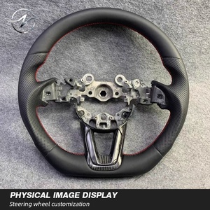 Volante Deportivo Ergonómico de Fibra de Carbono Forjado Personalizado con Cuero Napa Perforado, Compatible con <span class=keywords><strong>Mazda</strong></span> <span class=keywords><strong>MX</strong></span>-<span class=keywords><strong>5</strong></span> CX-4 CX-<span class=keywords><strong>5</strong></span> 2017-2019 - Product Image 2