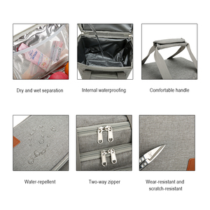 <span class=keywords><strong>Sac</strong></span> isotherme double couche en polyester imperméable grande capacité avec logo personnalisé – Idéal pour le déjeuner et les pique-niques – Offre spéciale - Product Image 4