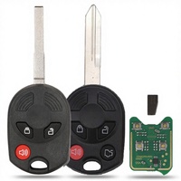 Jingyuqin - Mando a distancia para coche, 3/4 botones, color negro, 315/433 MHz, ID63, 80 bits, para C-Max, Edge, Escape, Focus, Mazda, Mercury, OUCD6000022