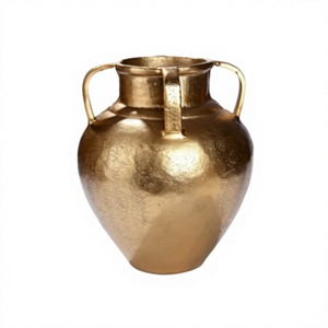 Antique Luxury Flower Pot With Handles Table Decoration Wedding Occasion Latest Design Flower Vases <b>Hand</b> <b>Cast</b> Technique Latest - Product Image 1