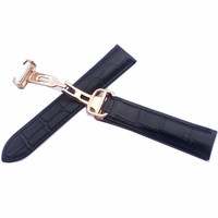 20 21 22 24mm peau de crocodile motif C-artier Bracelet de montre en cuir noir pour homme Boucle pour bracelets de montre Cart-ier T-ank