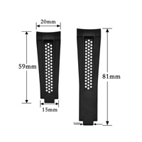 Bracelet en fluororubber respirant de luxe haut de gamme de 20 mm pour montres mécaniques de plongée pour hommes GMT, extrémité incurvée, remplacement