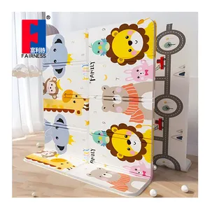 Équité étanche réversible bébé tapis de sol de gymnastique arc-en-ciel pliant XPE tapis antidérapant pliable enfants tapis soin pare-chocs tapis de jeu