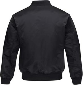 Abrigo de combate auténtico para hombre, chaqueta de tela acolchada a prueba de viento de gran tamaño, chaqueta gruesa de vuelo con cuello levantado y cremallera, chaqueta acolchada caliente - Product Image 2