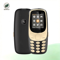 N3310 Teléfono GSM de 1.77'' con Doble SIM y Doble Modo de Espera, Teléfono para Personas Mayores con Batería de 1200mAh y Botones Grandes para Niños