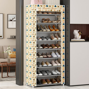 Meuble à chaussures multi-niveaux simple de 4 à 10 couches, armoire à chaussures en tissu à assembler pour la maison, étagère de rangement pour chaussures, vente en gros - Product Image 3