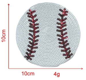 Atacado Bordado Lantejoulas Baseball Patches Camisas De Transferência Esporte Lantejoula Patch Camisa Ferro em Lantejoula Voleibol Patch - Product Image 2