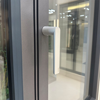 Fenêtre à double battant en aluminium à rupture de pont thermique Huasin, directement de l'usine, avec isolation phonique et conception écoénergétique