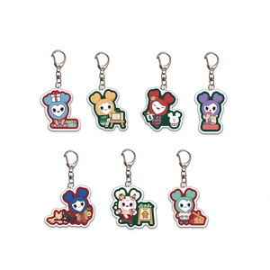 Llavero de acrílico con diseño de dibujos animados y anime, con impresión UV, regalo de moda, forma irregular - Product Image 1