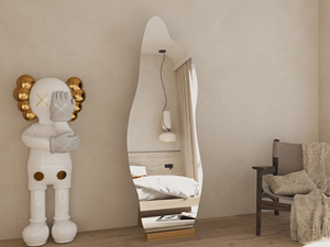 Design moderno specchio parete decorazione decorazione per la casa <span class=keywords><strong>soggiorno</strong></span> adesivi specchio moda onda irregolare tutto il corpo - Product Image 4