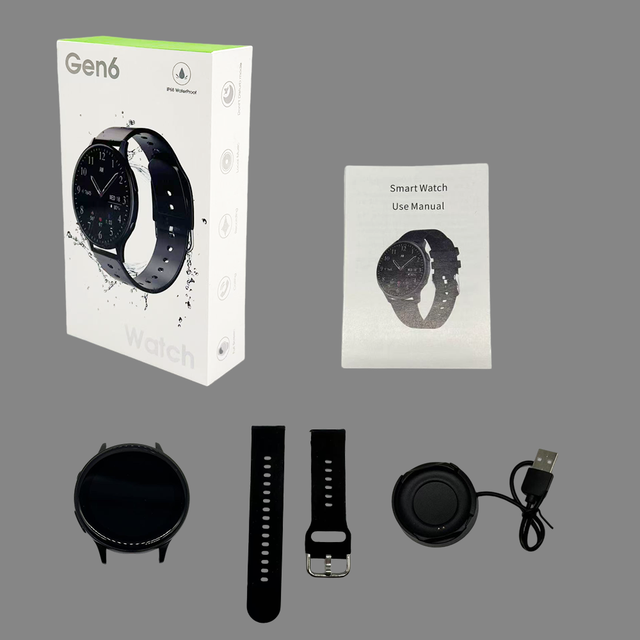 2025 Best Smartwatch Gen6 Round Screen Rotate Button BT Calling Phone Sport Modes Men Watches Smart Watch for IOS Android
