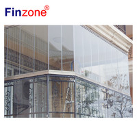 Ventana de Balcón Plegable de Vidrio sin Marco y Elegante