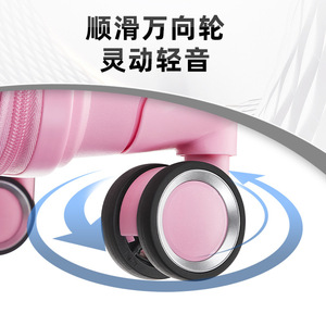 กระเป๋าเดินทางสีน้ำเงินแซฟไฟร์ PP ขนาด 28 นิ้ว น้ำหนักเบา ล้อหมุนพร้อมตัวล็อค สำหรับการเดินทางพักผ่อน - Product Image 4