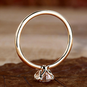 Anello <span class=keywords><strong>Solitario</strong></span> con <span class=keywords><strong>Diamante</strong></span> Taglio Brillante Rotondo, <span class=keywords><strong>Diamante</strong></span> di Laboratorio D-vvs1 Vs1, Anello di Fidanzamento e Matrimonio per Donna, 9k 10k 14k 18k - Product Image 4