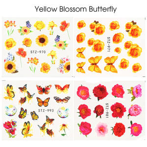 Nuevos diseños pegatina mariposa agua transferencia calcomanía <span class=keywords><strong>acuarela</strong></span> <span class=keywords><strong>flores</strong></span> papel de aluminio pegatina para <span class=keywords><strong>uñas</strong></span> en las <span class=keywords><strong>uñas</strong></span> Flor de moda - Product Image 4