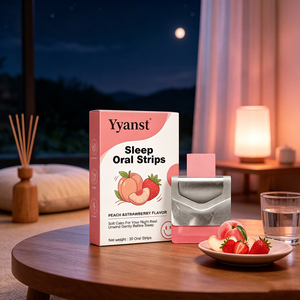 Tiras Orales Disolubles Botánicas con Extractos Herbales Sabor Durazno y Fresa para Alivio de la Acidez, 30 Tiras, Diseño de Frutas Rosadas de Dibujos Animados - Product Image 4