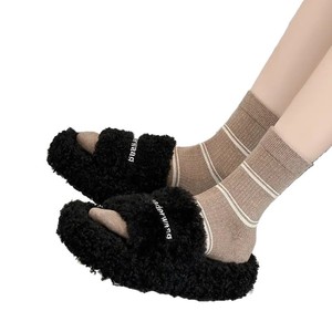 Striped Women's Mid Calf <b>Socks</b> <b>Breathable</b> Casual Spring Autumn Wear - Product Image 5