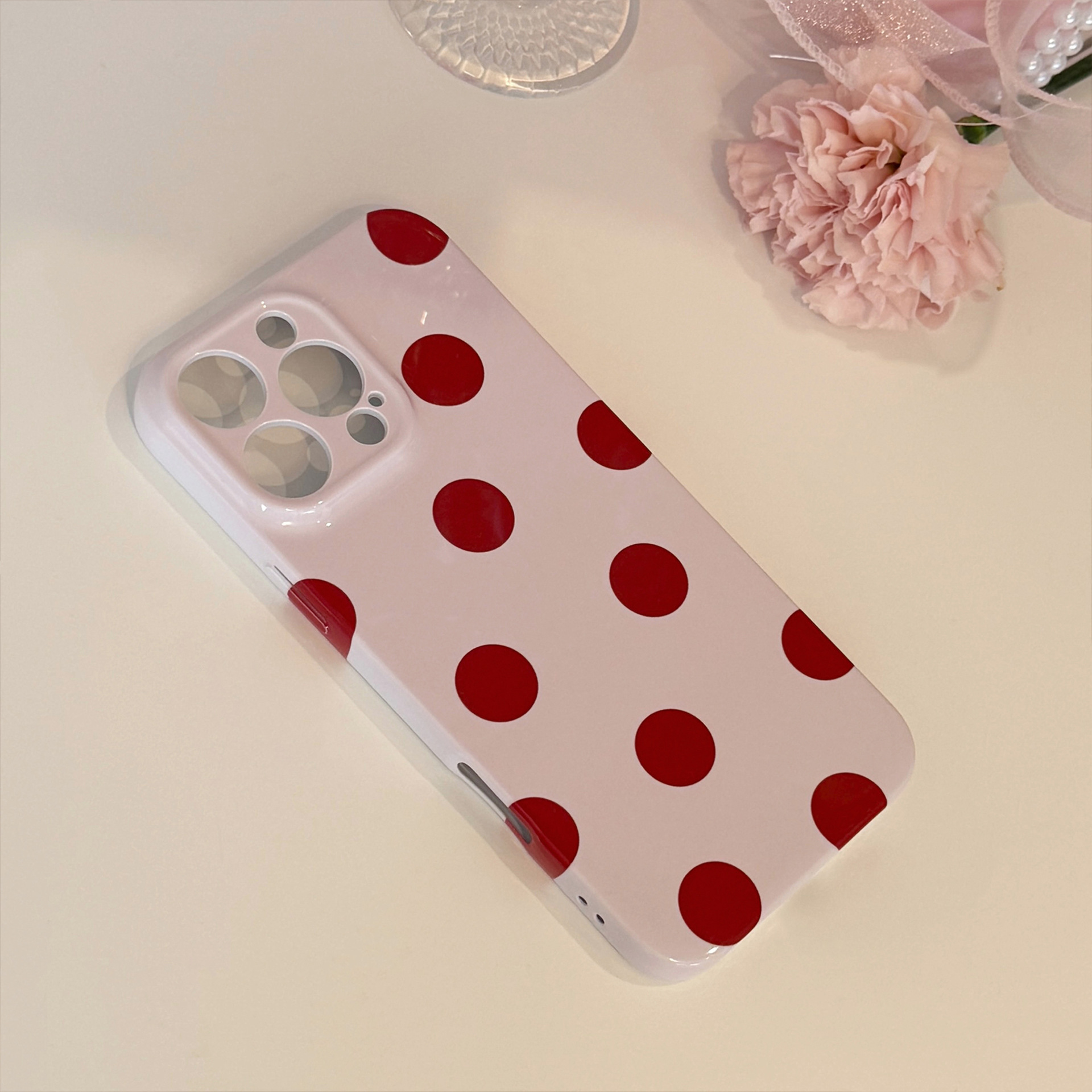 Cherry Pink Polka Dots
