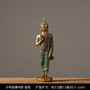 Venta al por mayor resina del sudeste tailandés restaurante decoración TV gabinete Zen entrada del Hogar adornos Asia estatua de <span class=keywords><strong>Buda</strong></span> reclinado - Product Image 6