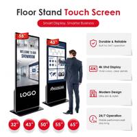 Kiosque publicitaire numérique à écran tactile sur pied, idéal pour les entreprises, les bureaux, les expositions, les salles d'exposition et les halls d'accueil - Vente chaude