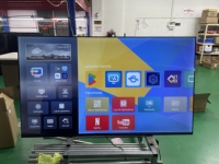 Téléviseur LED intelligent 4K sans cadre de 75 pouces avec tuner DVB-T2/S2 intégré, télévision Android, WIFI, mise en miroir de l'écran, OEM, ODM, vente en gros d'usine