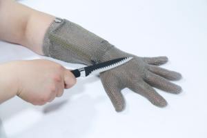 Gants en treillis métallique résistant aux coupures <span class=keywords><strong>de</strong></span> cuisine <span class=keywords><strong>de</strong></span> niveau 5 en gros Gants à chaîne anti-coupure pour la protection des mains et des bras - Product Image 5