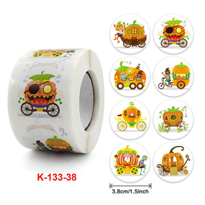 สติกเกอร์ตกแต่งงานปาร์ตี้รูปฟักทองสำหรับเด็กสติกเกอร์ฮาโลวีน - Product Image 6