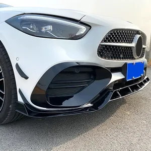 AMP-Z Front stoßstange Aufkleber Trim Cover Kotflügel Für Mercedes Benz C Klasse W206 C200 C260 Zubehör Auto Styling