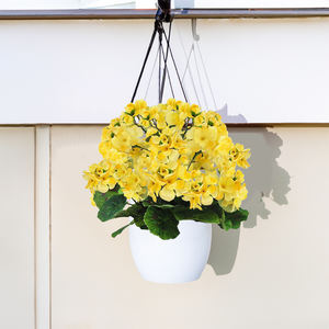 Flores <span class=keywords><strong>artificiales</strong></span> de seda de geranio rojo, planta al aire libre, flores de imitación, <span class=keywords><strong>geranios</strong></span> para decoración floral del hogar - Product Image 2